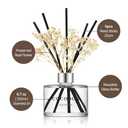 COCODOR Preserved Flower Reed Diffuser/White Jasmine/6.7oz/2Pack / Home Fragrance Scent Essential Oil Stick Diffuser for Bedroom Bathroom Home Dcor