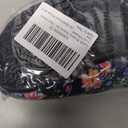 LeIsfIt Womens Slippers Adjustable Diabetic Slippers Wide Soft Arthritis Edema House Shoes Warm Fuzzy Slipper Socks with Rubber Sole (5.5-6.5, Navyflower)