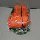 BRKURLEG Small Dog Winter Coat with Harness Built in, Orange Winter Dogs Jackets, Fullbody Dog Coat, Dogs Snowsuits Reflective Windproof Cold Weather Coats, Pet Warm Fleece Coats, M