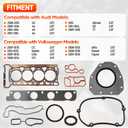 2.0T Intake Exhaust Valves & Cylinder Head Gasket Set with Bolts Compatible with 2009-2015 VW CC Jetta Eos Tiguan GTI Passat, Audi A3 A4 A5 A6 Q5 TT 2.0L L4 Engine Replace# 06D109601M 06D109611H
