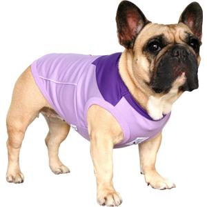 iChoue French Bulldog Summer Cooling Shirt for Dogs UV Sun Protection Vest Sleeveless Breathable Tank Top English Pug Purple - Medium (Medium ( 15 - 25 lbs ))