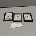 Heimlove 4x6 Picture Frames Set of 3 with Mat to Display 3.5x5 Picture, Plastic Black Photo Frame for Poster, Diploma, Certificate and Document with Tabletop and Wall Decor