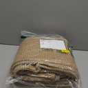 KOZYFLY Washable Area Rug 4x6 ft Non Slip Rubber Backed Living Room Rugs Braided Woven Cotton Kitchen Rugs Indoor Entryway Rug Floor Carpet for Dining Living Room Bedroom, Tan/Orange/Brown