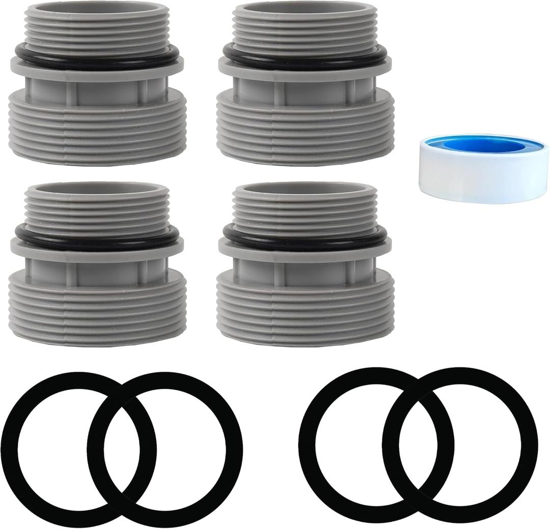 TonGass (4-Pack) 40mm to 1 1/2” Filter Hose Conversion Kit Above Ground Pool Adapter Connects 40mm Hoses to Standard 1 1/4” or 1 1/2” Filter Ports
