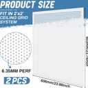 DoubleFill 2 Pack 2' x 2' Plastic Perforated Tiles with 1/4" Holes 24" x 24" White Drop Ceiling Tiles Plastic Ceiling Grid Covers