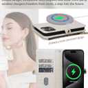 Crossbody Wallet Case for iPhone 15 Pro Max with Mirror, Wrist Strap, Zipper Purse Magnetic Flip RFID Blocking Card Holder, Wireless Charging, PU Leather Shockproof 6.7" Women (White)