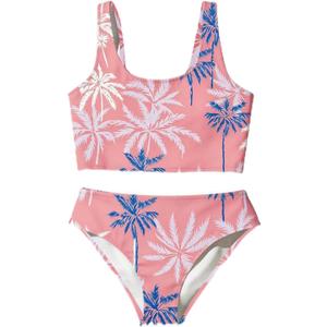 RoseSeek Girl's 2 Piece Striped Bowknot Swimsuit Set Wireless Cute Bathing Suit Summer Beachwear Bikini Sets