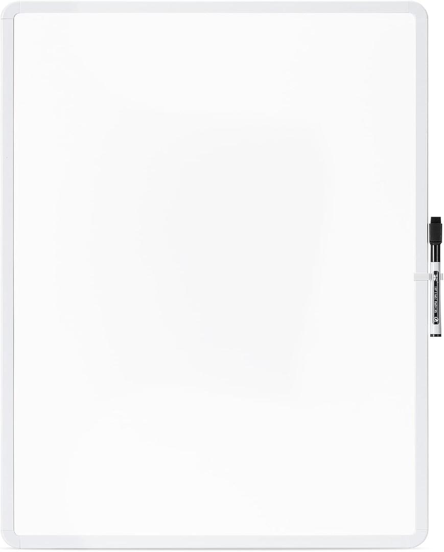 Mr. Pen- Dry Erase Board, 18 x 24 with a Black Marker, White Frame, Dry Erase Board for Wall, Magnetic Whiteboard for Wall, Dry Erase Boards, Whiteboards, Magnetic White Board