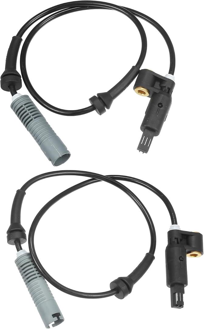 Motoforti Front Left Right ABS Sensor Wheel Speed Sensor, for BMW 318i 1992-1998, Plastic, No.34521163027/34521163188/34521165519, Black, 2pcs