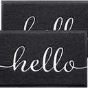 BeneathYourFeet Door Mat Indoor Outdoor Doormat Multiple-use Welcome Mats for Front Door Easy to Clean Garage Floor Mat Durable Wear-Resistant Rugs for Outside Entry(36"x24",Black)