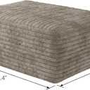 37.4" Rectangle Ottoman Foot Rest for Couch - Corduroy Upholstered Compressed Memory Foam, Cloud Ottoman for Modular Sectional, No Assembly Required, DIY Combination, Camel