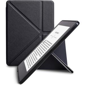 WALNEW New Origami Case Cover for Amazon Kindle Voyage (November 2014) - Full Device Protection with PU Leather and Smart Auto Sleep Wake FunctionBlack-Origami Cover Black