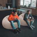 Realspring Inflatable Bean Bag Chairs Outdoor Blow up Camping Chairs Inflatable Lazy Sofa Folding Portable Bean Bag Loungers Couch for Movie Night(Coffee,2 Pcs)