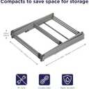 BLACK+DECKER 3 Tier Expandable Collapsing Foldable Laundry Rack for Air Drying Clothing, Space Saving Heavy Duty Lightweight Metal Drying Rack(Silver)