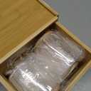 Disposable Face Towel Holder Bamboo Storage Box with 60 XL Towels, Cotton Balls Holders, Facial Towels Container Box with Drawer, Towel XL Organizer for Bathroom, Makeup Remover Dry Wipes Washcloths