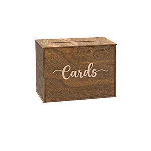 Rustic Wooden Card box 12x9x7 Inch Gift Card Box for Wedding Birthday Baby Shower Graduation Party