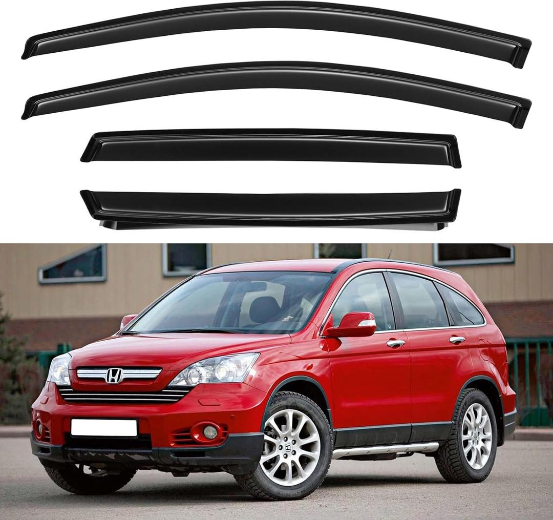 Window Visors Rain Guards for 2007 2008 2009 2010 2011 Honda CRV, Out-Channel Window Vent Wind Deflectors Visors Shades for 07-11 CR-V SUV (2007-2011 Honda CR-V)