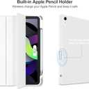 Akkerds Compatible with iPad Air 11 Inch Case 8th/7th/6th Generation (M4/M3/M2) 2026/2025/2024, for iPad Air 5th/4th Generation Case 10.9 Inch 2022/2020 with Pencil Holder[Auto Sleep/Wake], White