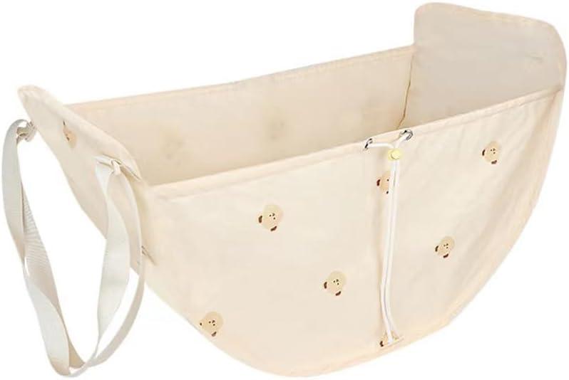 LEGDOR Car storage bag Cartoon bear Car seat back multifunctional storage Rear seat storage hanging bag Car hanging storage bag (Offwhite)