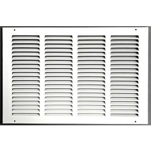 Fits 16x10 Duct Opening Stamped Steel Return Air Grille Vent Cover Grille for Sidewall and Ceiling in White Surface Dimensions: 17.75"W X 11.75"H (16" W x 10" H Duct Opening)