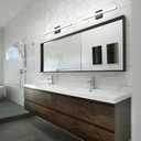 Combuh 2 Pack Bathroom Light Fixtures Black Vanity Lights Bar 24 Inch 14W Bathroom Lights Over Mirror IP44 Wall Sconces Cool White 6000K