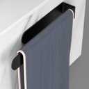 HUFEEOH Hand Towel Holder, Towel Hanger for Bathroom, Self Adhesive Bathroom Towel Holder Towel Bar, Towel Holder for Kitchen Cabinet (14 Inch, Black)