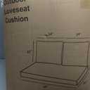Outdoor Loveseat Cushion Set for Patio Couch/Sofa, 46 x 26 Inch Waterproof & Fade Resistant Patio Furniture Chiar Cushions with Removable Cover (Khaki, 46''Lx26''Wx4''H-Loveseat Cushion Set)