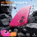 3 x Magnetic for iPhone 17 Case, [Matte Solid Color] [Full Camera Protection] Protective Case for iPhone 17 - Hot Pink