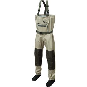 8 Fans Fishing Chest Waders for Men and Women, Waterproof Breathable Stockingfoot Wader -3 Layer Neoprene/Lightweight/Hunting (Large, Khaki)