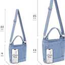 AOCINA Denim Purse Jean Tote Bag for Women Crossbody Shoulder Weekend Bags Denim Purses and Handbags for Women