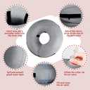 Inflatable Dog Cone Collar-Soft Protective Cone for Dogs After Surgery,Dog Donut Collar for Large Medium Small Dogs and Cats (Grey,Large) (L)