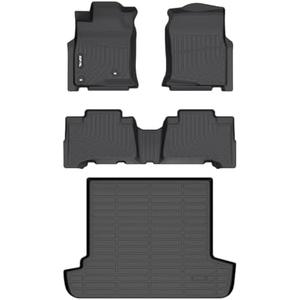 Floor Mats & Cargo Liner Set  4Runner 5 Seats All Weather Protection TPE Anti-Slip Automotive Full Set Custom Car Mats Accessories - Black