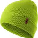Beanie for Men/Women Winter Hat Knit Cuffed Soft Warm Unisex Skull Stocking Cap (Green)
