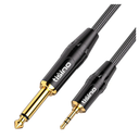 Tisino 1/4 to 1/8 Stereo Cable - 3.5mm TRS to 1/4 inch TS Mono Adapter - 3 feet