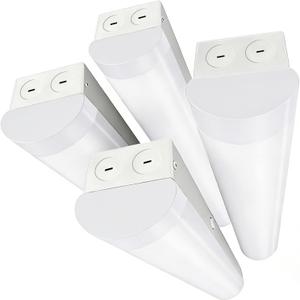 DOSILIO 4FT LED Linear Strip Lights 40/30/20W, 3/4/5000K Adjustable, 4Pack | 0-10V Dimmable, Linkable 4’ LED Shop Lights, AC100-277V, Commercial LED Linear Lights for Office, Workshop, Warehouse, ETL
