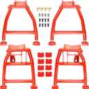 Red Rear Upper & Lower A-Arms for Polaris Ranger XP 900 / XP 1000 / XP 570 & Diesel, Heavy-Duty 1.25" Tubular Suspension Arms, High Clearance & Adjustable Camber, Fits 20132019 Ranger & Crew