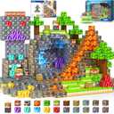 Gooidea Magnetic Blocks -150 Magnetic Building Blocks STEM Toy, Stacking Mine Magnet World Craft Cubes for Kids, Game Gift for Boys Girls Age 3-5 5-7 4-8 8-12