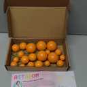 ASTARON 20 Pcs Ball Cake Topper Decorations Mini Balloons Cake Topper Sticks Orange Balls Cake Picks Cake Topper Balls Cake Decorations for Halloween Birthday Cake Decorations