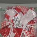 32Ft Red Party Decorations Red Plaid Checkered White Triangle Flag Gingham Pennant Bunting Fabric Garland for Christmas Wedding Birthday Carnival Picnic X-mas Outdoor Home Party Festivals Decoration