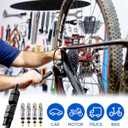 3 x Frienda Valve Core Remover Tool Kit Bicycle Valve Core Tightening Tool and 10 Pieces Cores Brass for Bike Bicycle Tire Application