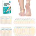 32PCS Hydrocolloid Blister Bandages for Feet Waterproof Hydrocolloid Bandages, Gel Blister Pads for Heel & Toe, Blister Cushions for Prevention & Faster Recovery (32PCS-Variety Pack)