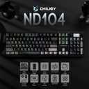 OOCTPK Wireless Mechanical Keyboard, Chilkey ND104 Gaming Keyboard with LCD Screen, 104% Hot Swappable Custom Keyboard with Knob, RGB Backlit, Bluetooth 5.4/2.4GHz/USB-C, Full-Aluminum, PC/Mac Support