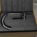 KENES Polished Chrome Bathroom Faucets Single Handle Modern Prep Wet Bar Sink Faucets Bathroom Sink Faucet with Drain Assembly & Deck Plate, Farmhouse RV Camper Outdoor Utility Faucet, KE-9005B-5 (Short)