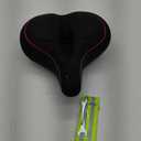Oversized Bike Seat for Peloton Bike & Bike+, Comfort Seat Cushion Compatible with Peloton, Road or Exercise Bikes, Bicycle Wide Saddle Replacement for Men & Women, Accessories for Peloton (Red)