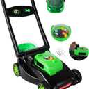 Toddler Lawn Mower with Realistic Grass-Cutting Action and SoundsNo Batteries Required | Kids Lawn MowerFun Outdoor Push Toy for Kids (Black)