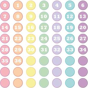 56PCS Numbers Magnetic Accents Round Colorful Number Magnets 0-36 with 19 Blank Writable Magnetic Cutouts for Refrigerator Bulletin Board Whiteboard Math Educational Home Office Classroom Decoration