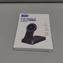 3 in 1 Magnetic Wireless for iPhone Charging Station: Foldable Portable Charger for iPhone 17-12 Pro Max & Apple Watch & AirPods, for Apple Multiple Devices Charger for Home,Office&Travel (Black)