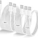 3-Pack [3.3FT+6.6FT+10FT] 60W USB C to USB C Cable, Type C to Type C Cable,Fast Charging Cable for iPhone 16 15 Pro Plus Pro Max，for Galaxy S25 S24, for iPad Pro/Air, for MacBook Pro/Air and More