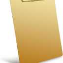 Clipboards Authentic Stainless Steel Clipboard Heavy-Duty Metal Clipboard A4 Letter Size Paper Applicable for Office, School, Hospital, Diners, Hotel, Restaurant, Coaching, Gold (12.2"L x 8.86"W)