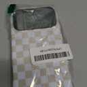 Longlayss Compatible with iPhone 17 Pro Max Case Cute Aesthetic Checkerboard Checkered Phone Case for Women Girl Shockproof Slim TPU and Hard PC Protective Cover (Antique White)